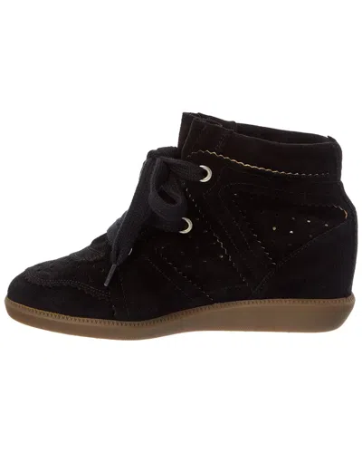 Isabel Marant Bobby Suede Calfskin Leather Wedge Sneakers In Multi