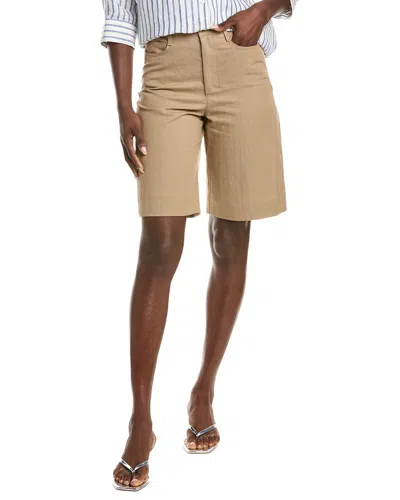Max Mara Eric Linen-blend Short In Brown