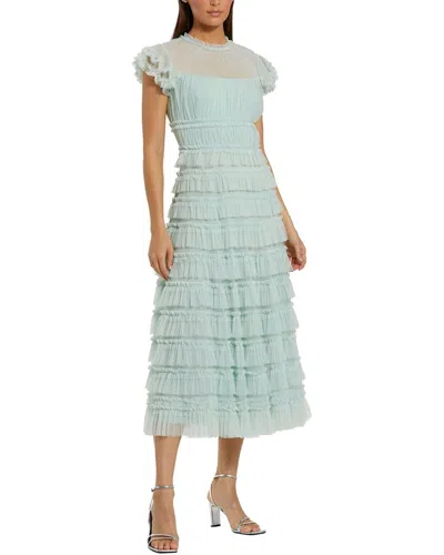 Mac Duggal 8285 Midi Length A Line Short Ruffle Cocktail Dress In Multi