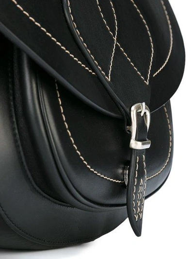 Shop Maison Margiela Braided Top Handle Saddle Bag