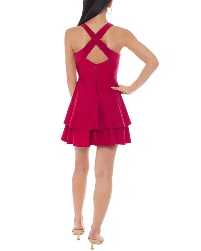 Jump Apparel Solid Mini Dress In Red