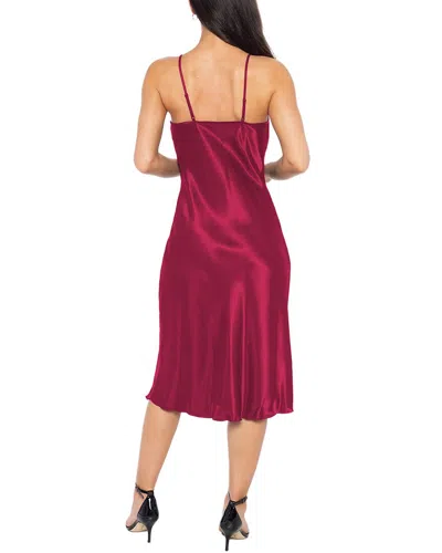 Jump Apparel Solid Midi Dress In Red