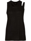 ALEXANDER WANG ALEXANDER WANG CUT-OUT DETAILED TANK TOP - BLACK,119108R1711841565