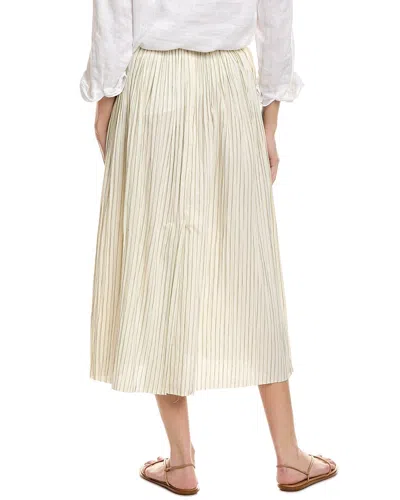Alexis Rezza Linen-blend Midi Skirt In Neutral