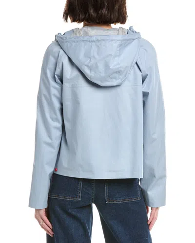 Hunter Short Rain Coat In Blue