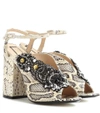 N°21 Althea 110 printed leather sandals