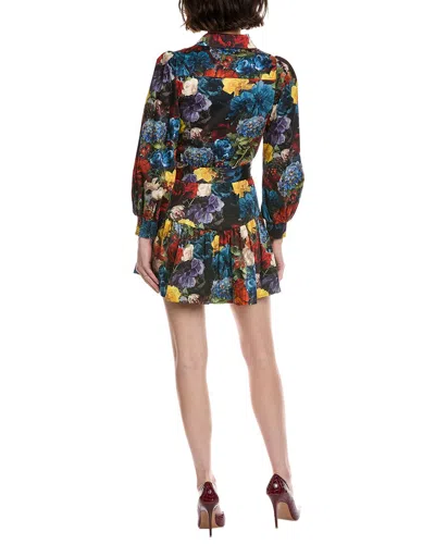 Alice And Olivia Lily Mini Shirt Dress In Flourish Sm In Multi