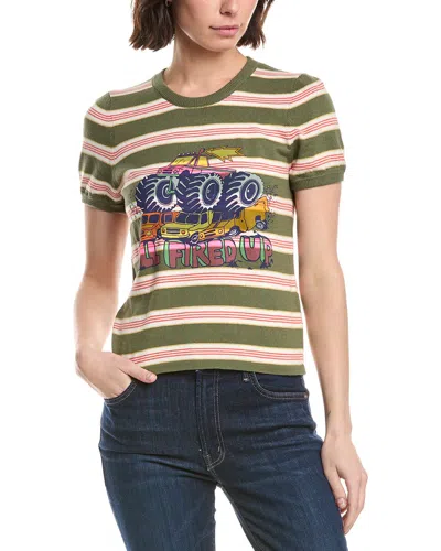 Mother The Itty Bitty Scoop T-shirt In Green