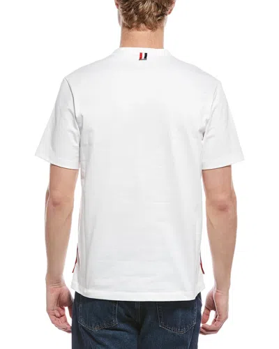Thom Browne White Classic Crew Neck Cotton T-shirt In White