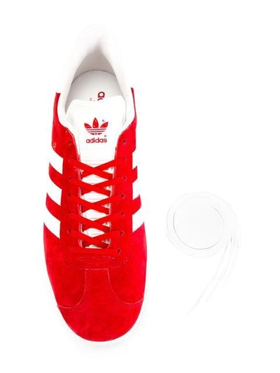 Shop Adidas Originals Gazelle Sneakers In Scarlet