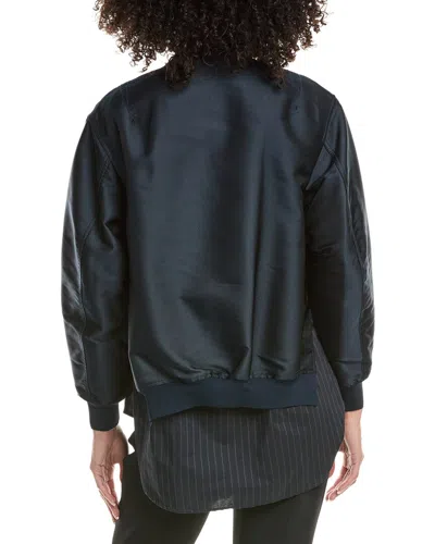 3.1 Phillip Lim Wool-blend Bomber Jacket In Blue