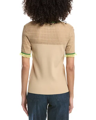 3.1 Phillip Lim Micro Rib Ottoman Fitted Pullover In Neutral