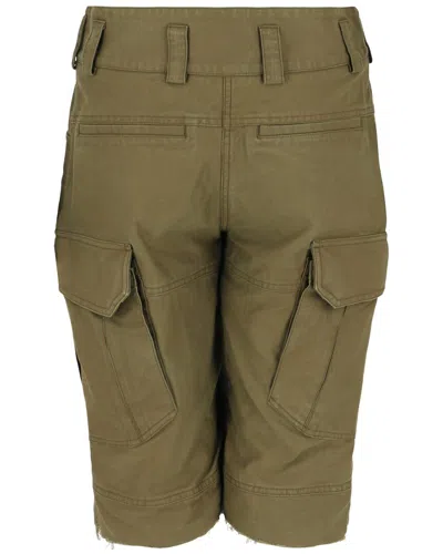 Givenchy Frayed Multi-pocket Cargo Short In Brown