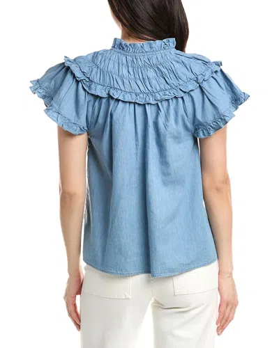 Sail To Sable Flutter Top In Blue
