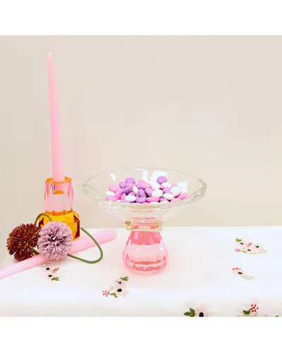 Vivience Crystal Candy Bowl In Pink