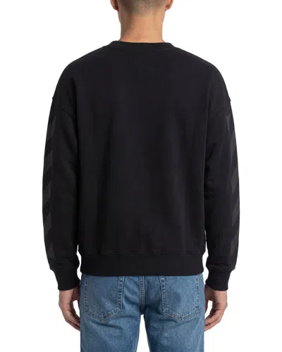 Off-white Virgil Diagonal Crewneck Sweatshirt In Black