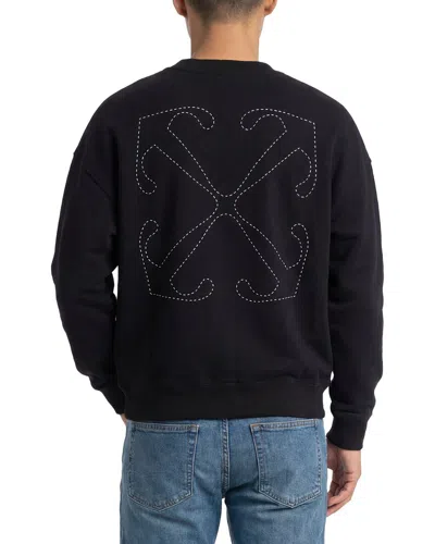 Off-white Virgil Diagonal Crewneck Sweatshirt In Black