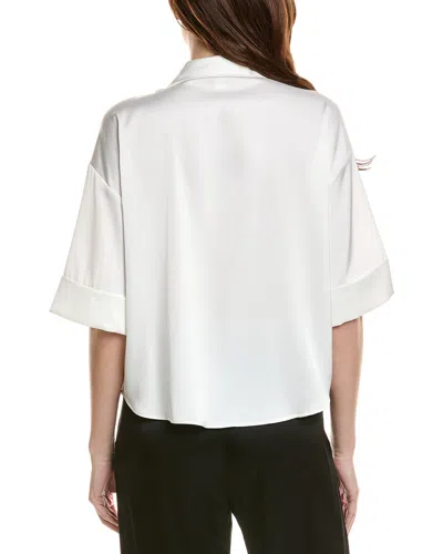 Cece Drop Shoulder Boxy Top In White