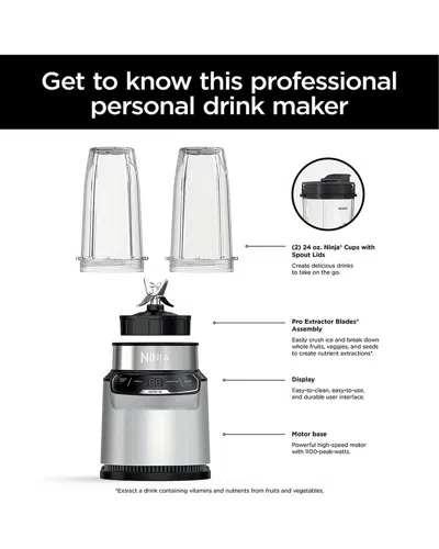Ninja Nutri-blender Pro Personal Blender In Silver