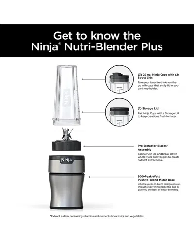 Ninja Nutri-blender Plus Personal Blender In Black