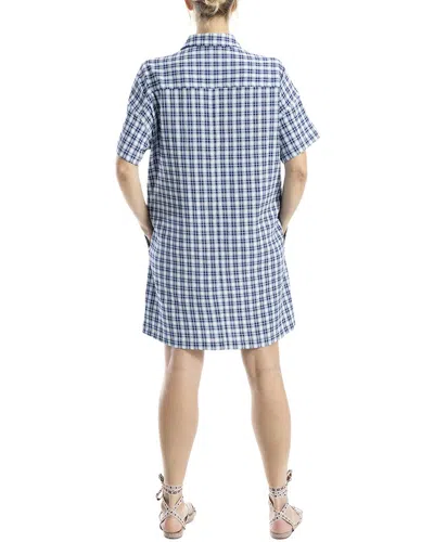 Max Studio Button-front Shirtdress In Blue