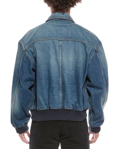 Givenchy Denim Bomber Jacket In Blue