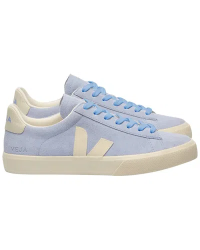 Veja Suede Campo Sneakers Contrast Sole Design In Purple