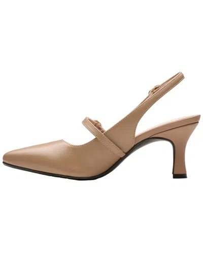 Clarks Kataleyna Ruby Leather Pump In Brown