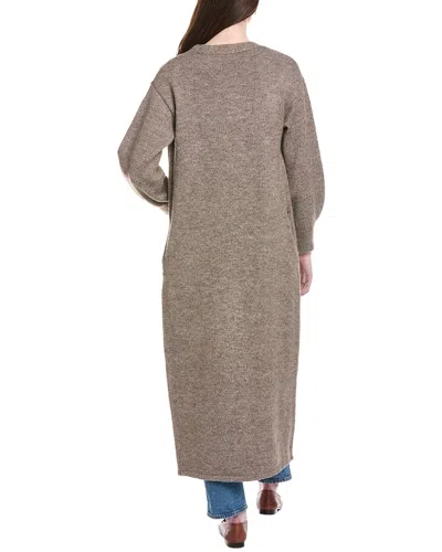 Line & Dot Dune Cardigan In Brown