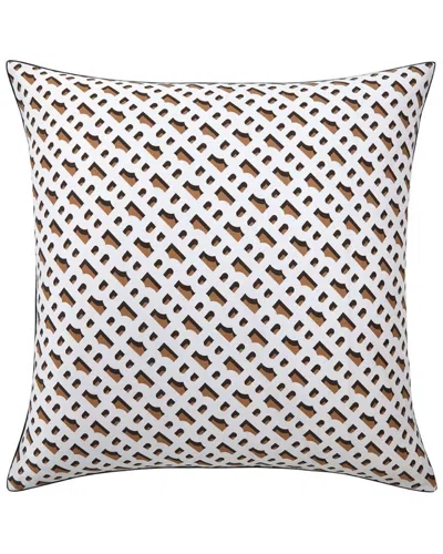 Boss Home 300 Thread Count B Monogram Fitted Sheet In White