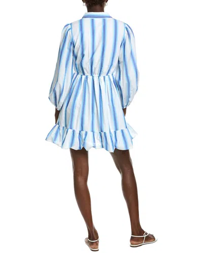 Garrie B Button Down Mini Dress In Blue