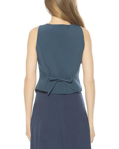 Alexia Admor Liliana Button Front Vest In Blue