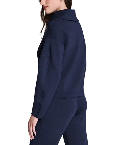 Spanx Brushed Collared Top In Blue