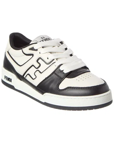 Fendi Premium Leather Match Sneakers For Men In White