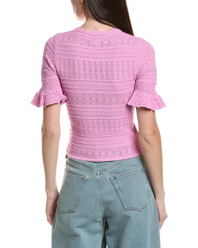 Saltwater Luxe Solid Sweater Top In Purple