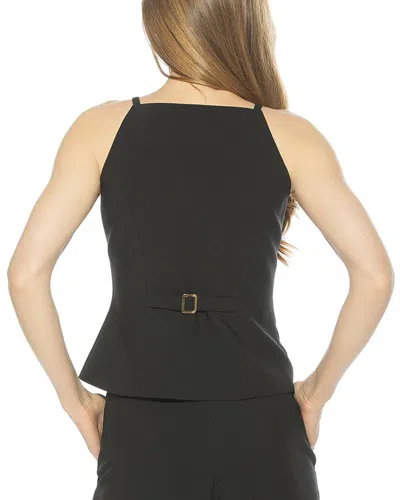 Alexia Admor Ziv Button Front Vest In Black