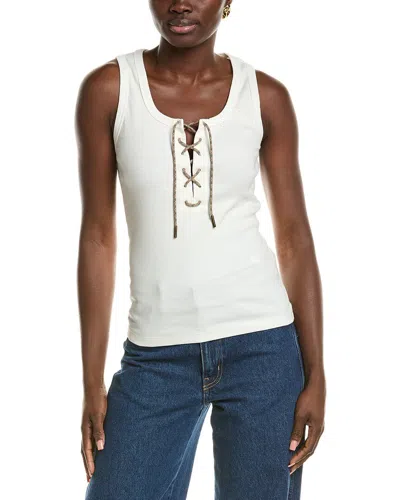 Burberry Adjustable-drawcord Tank Top In White
