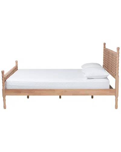 Baxton Studio Laurent Queen Platform Spindle Bed Frame In Brown