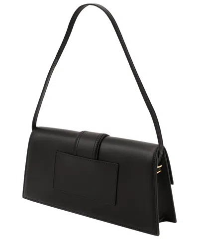 Jacquemus Le Bambino Long Black Shoulder Bag With Removable Shoulder Strap In Leather Woman