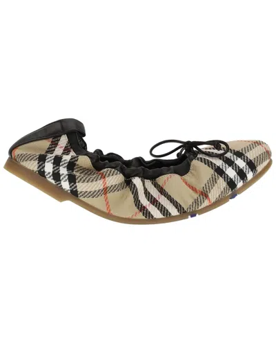 Burberry Women Multi Color Check Ballet Flats, 4.5 Luxury Ballet Flats For Women Darveys In Brown