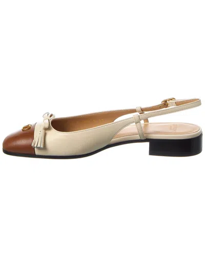 Valentino Valet Du Roi Leather Slingback Ballerina Flat In Multi