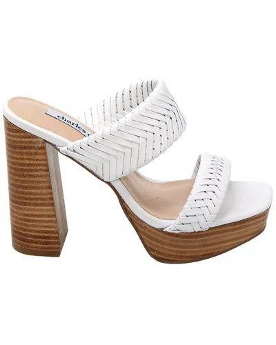 Charles David Intro Leather Sandal In White