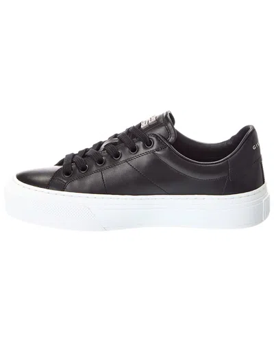 Givenchy Logo Leather Sneaker In Black