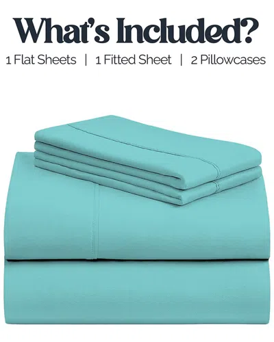 Luxury Home Bamboo Blend Bedsheets In Blue