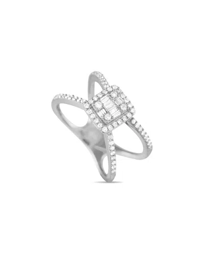 Diamond Select Cuts 14k 0.50 Ct. Tw. Diamond Split Shank Ring In Silver