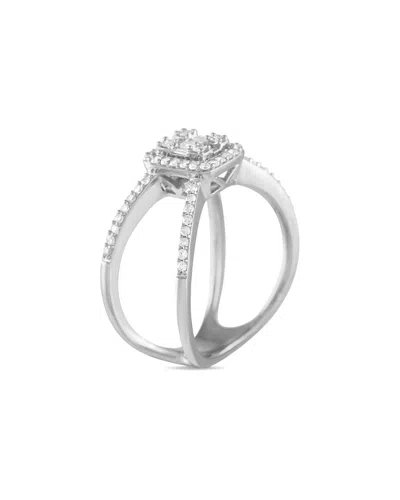 Diamond Select Cuts 14k 0.50 Ct. Tw. Diamond Split Shank Ring In Silver