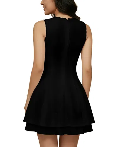 Anette Solid Mini Dress In Black