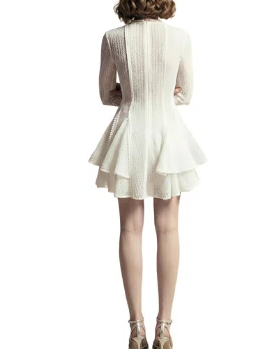 Anette Solid Mini Dress In White