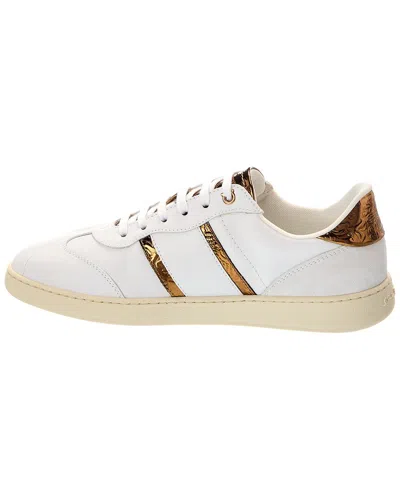 Ferragamo Achille Leather Sneaker In White