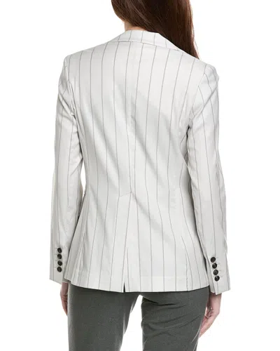 Eleventy One-button Destructured Wool-blend Blazer In White